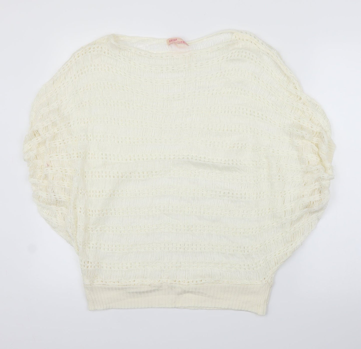 Krisp Womens Ivory   Cardigan Jumper Size M