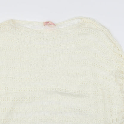 Krisp Womens Ivory   Cardigan Jumper Size M
