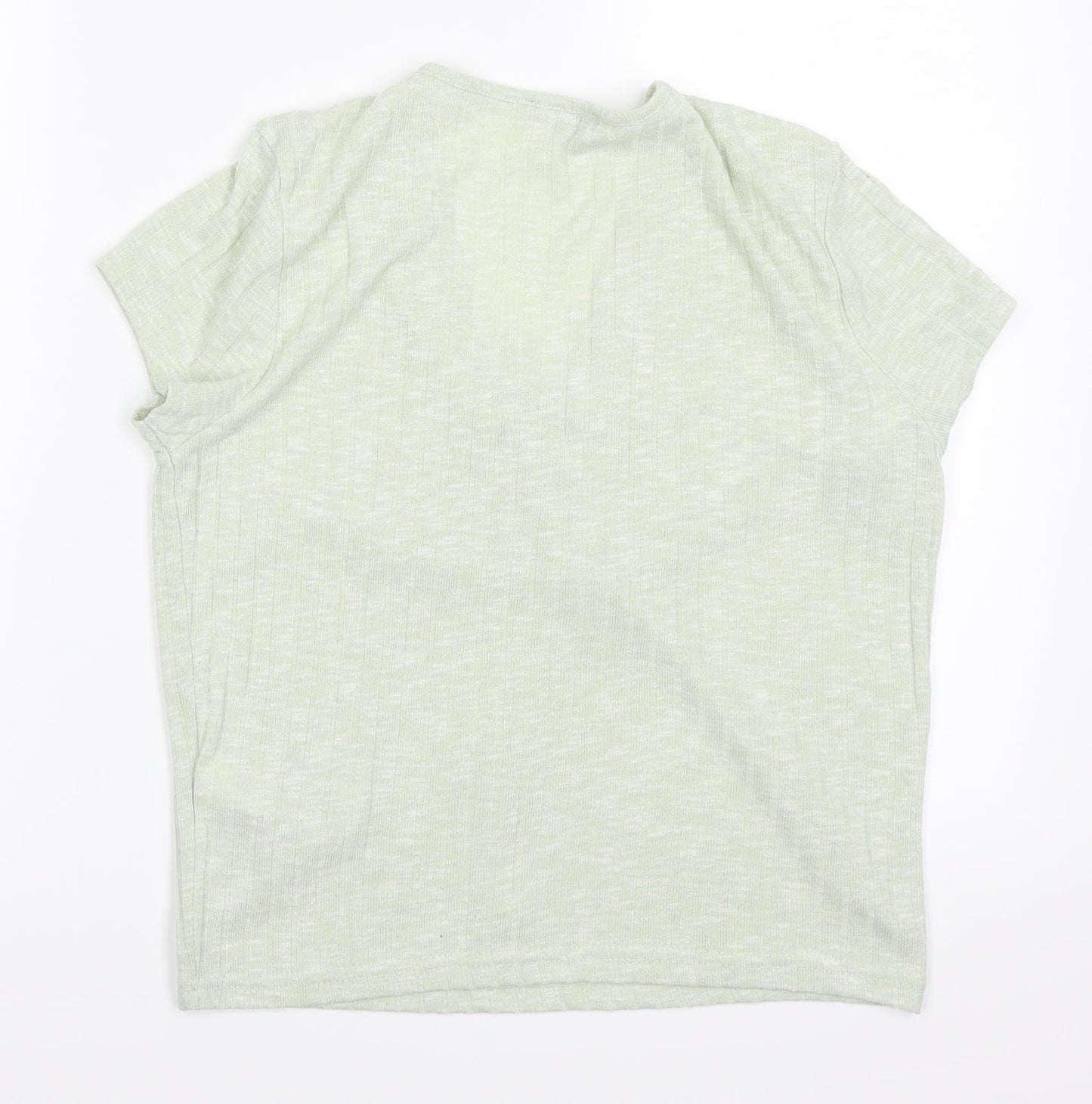Womens UK Size 14 New Look Green Basic T-Shirt