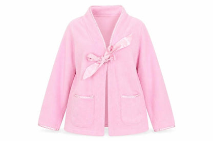Whisper Womens Pink Solid  Kimono Robe Size 14
