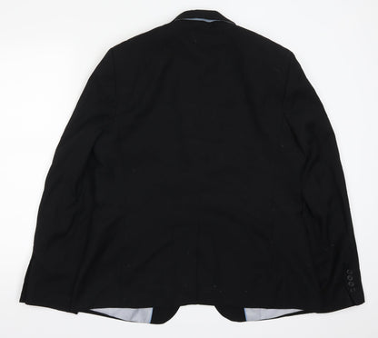 Peter Werth Mens Black   Jacket Suit Jacket Size 42