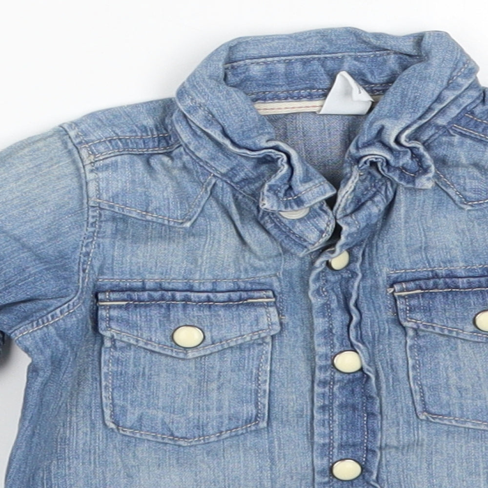 Gap Baby Blue  Denim Basic Button-Up Size 3-6 Months