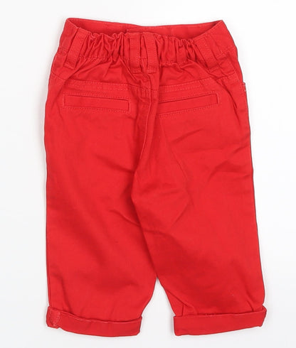 F&F Baby Red  Denim Capri Trousers Size 3-6 Months