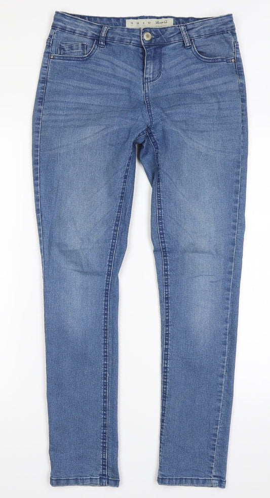 Denim Co Womens Blue  Denim Skinny Jeans Size 10 L30 in