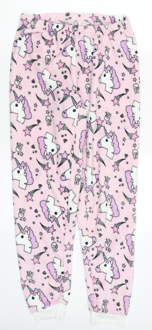 Primark Womens Pink   Trousers  Size 10 L29 in - Unicorns