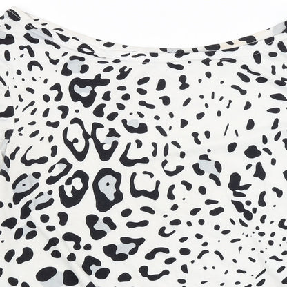 Womens UK Size M Preworn White Basic T-Shirt