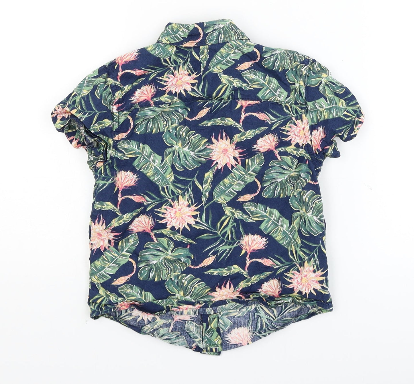 Primark Boys Blue Floral  Basic Button-Up Size 3-4 Years