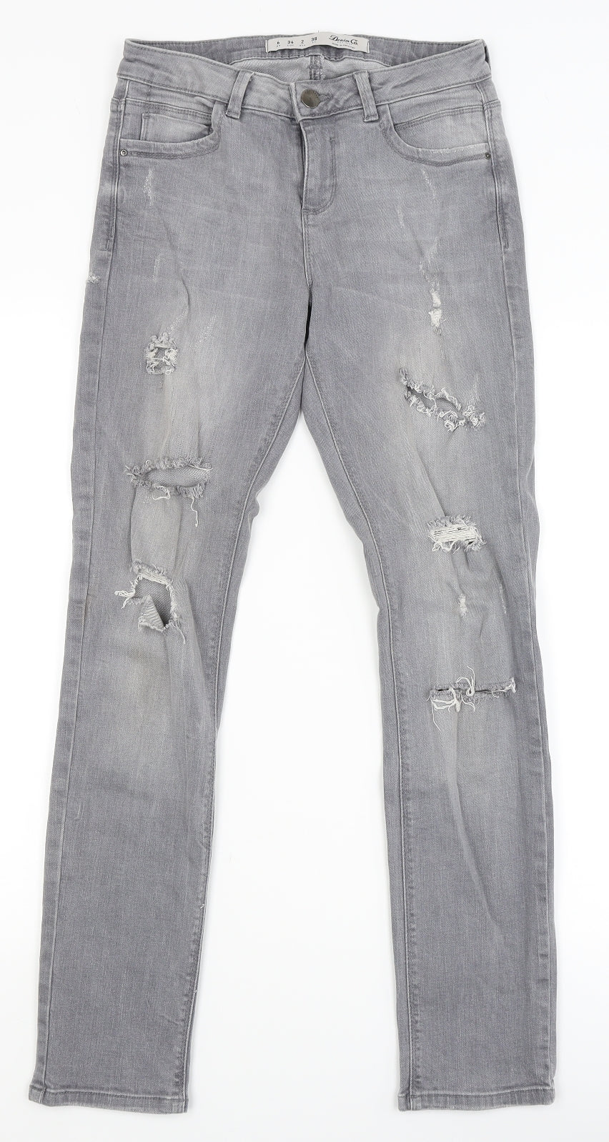 Denim Co Womens Grey   Skinny Jeans Size 6 L28 in