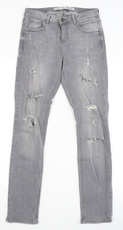 Denim Co Womens Grey   Skinny Jeans Size 6 L28 in