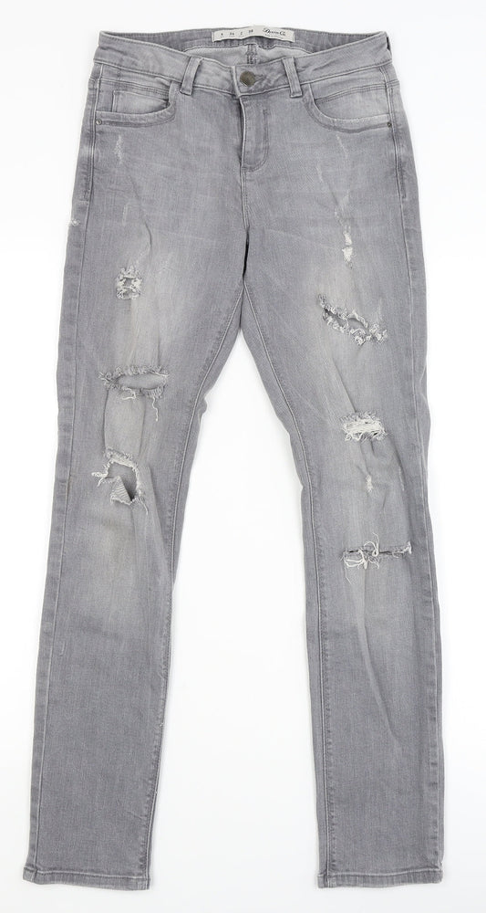 Denim Co Womens Grey   Skinny Jeans Size 6 L28 in
