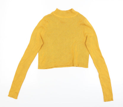 Womens UK Size 6 Select Yellow Basic T-Shirt