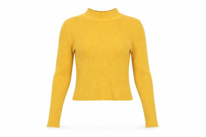 Womens UK Size 6 Select Yellow Basic T-Shirt