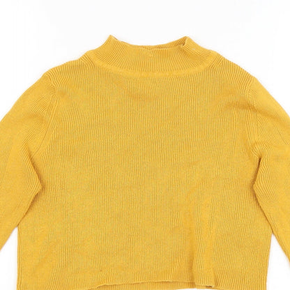 Womens UK Size 6 Select Yellow Basic T-Shirt