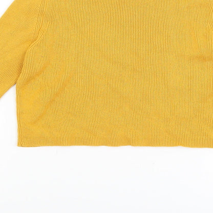 Womens UK Size 6 Select Yellow Basic T-Shirt
