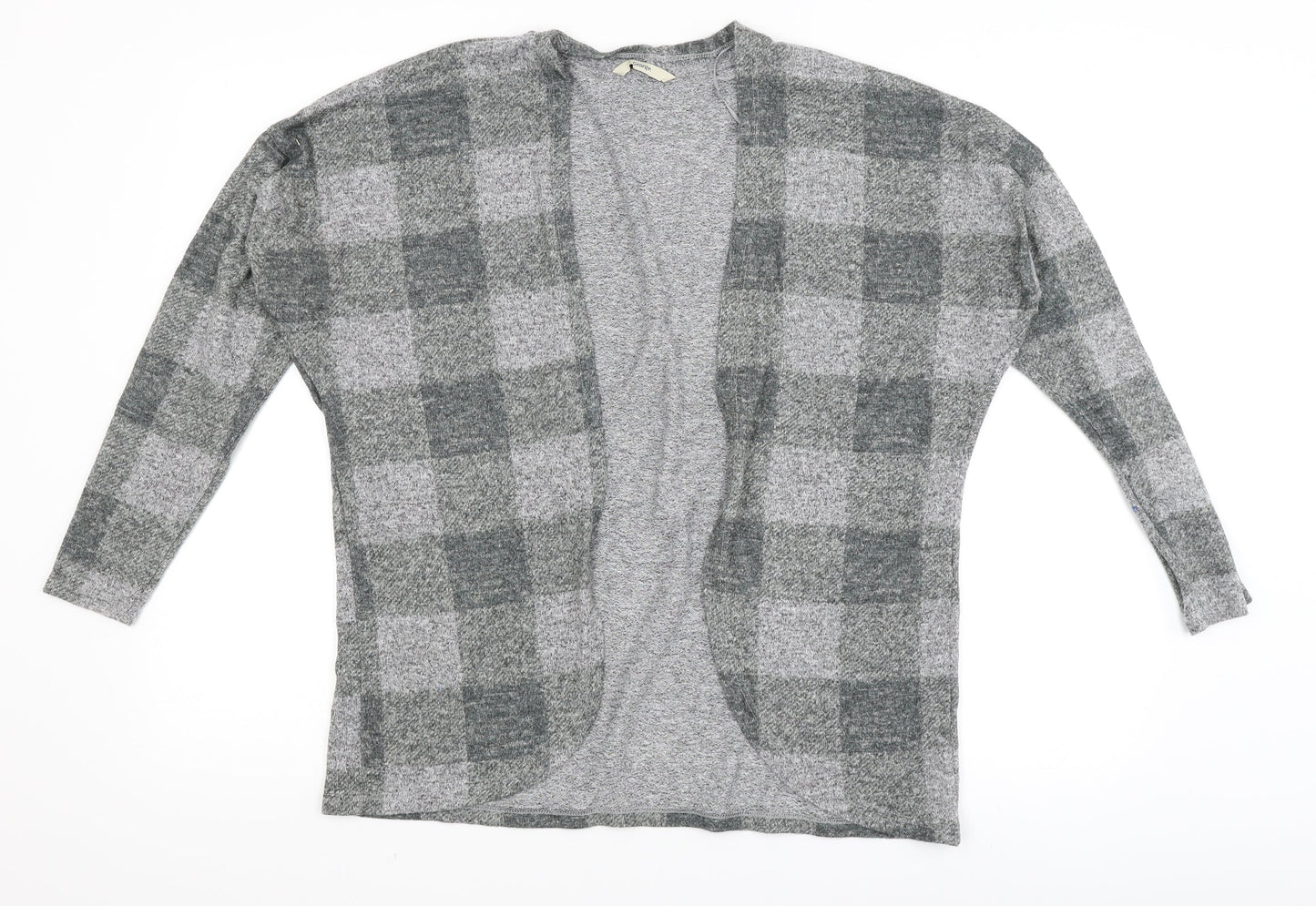 George Womens Grey Check  Cardigan Jumper Size S