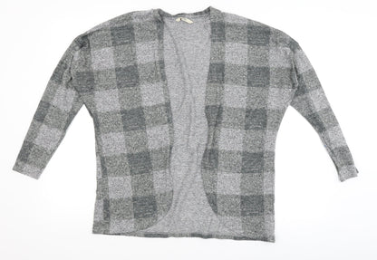 George Womens Grey Check  Cardigan Jumper Size S