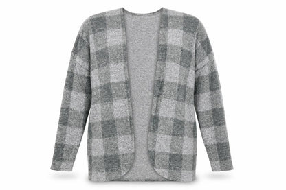 George Womens Grey Check  Cardigan Jumper Size S
