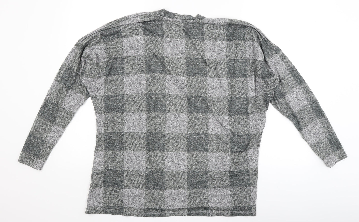 George Womens Grey Check  Cardigan Jumper Size S