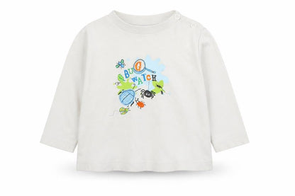 Early Days Baby White   Basic T-Shirt Size 12-18 Months  - bug watch