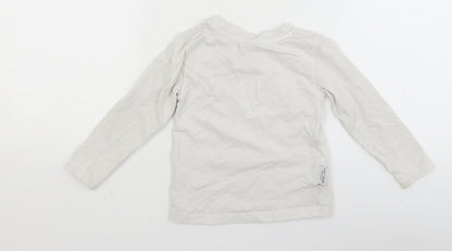 Tiny Tribe Baby White   Basic T-Shirt Size 12 Months  - cool vibes only