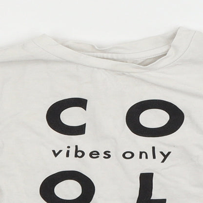 Tiny Tribe Baby White   Basic T-Shirt Size 12 Months  - cool vibes only