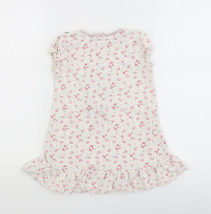 Disney Girls White Floral  T-Shirt Dress  Size 2-3 Years  - minnie mouse