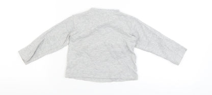 Early Days Baby Grey   Basic T-Shirt Size 12-18 Months  - time to refuel