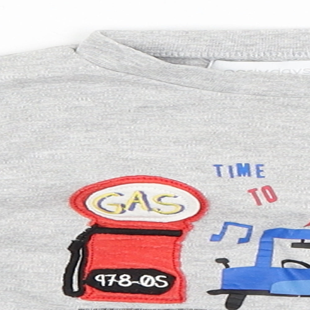 Early Days Baby Grey   Basic T-Shirt Size 12-18 Months  - time to refuel