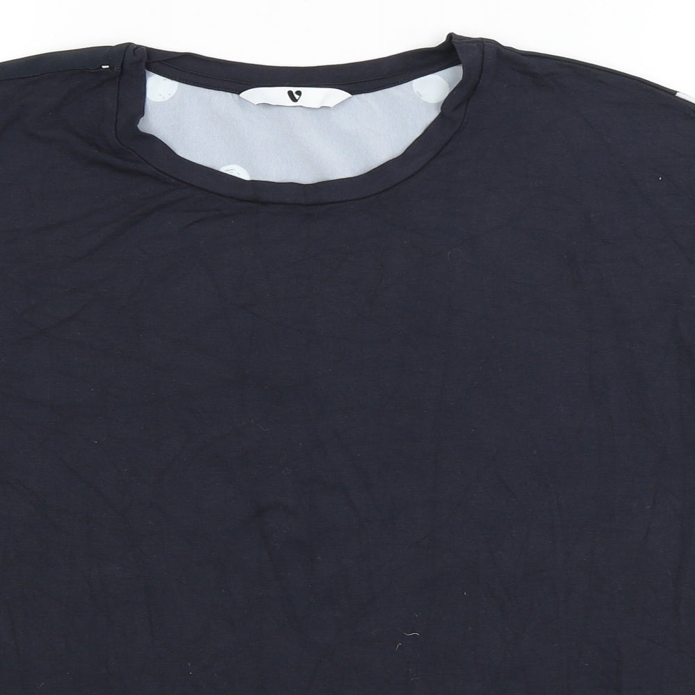 Womens UK Size 8 Very Blue Basic T-Shirt