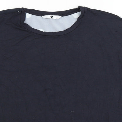 Womens UK Size 8 Very Blue Basic T-Shirt