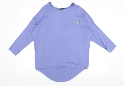 Womens UK Size 8 Select Purple Basic T-Shirt