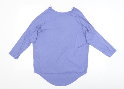 Womens UK Size 8 Select Purple Basic T-Shirt