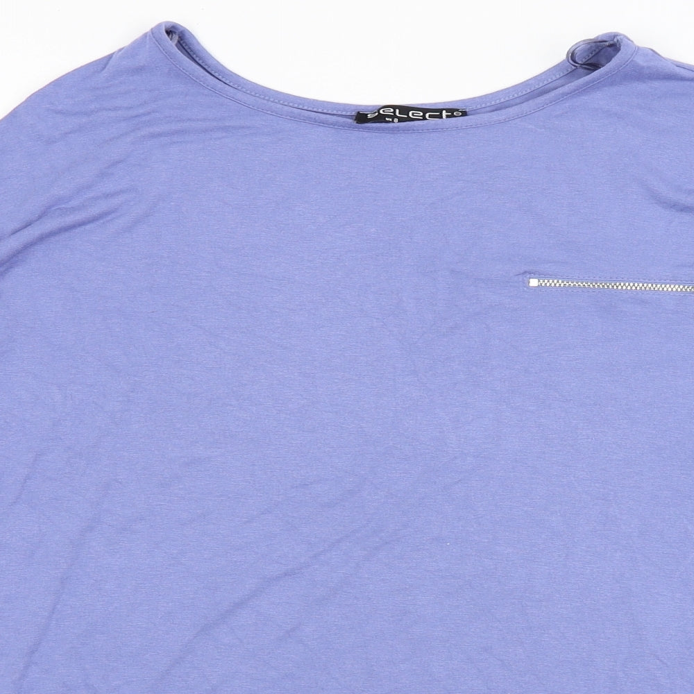 Womens UK Size 8 Select Purple Basic T-Shirt