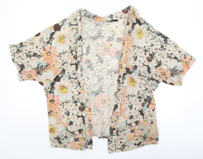 George Womens Pink Floral  Cardigan Jumper Size 12