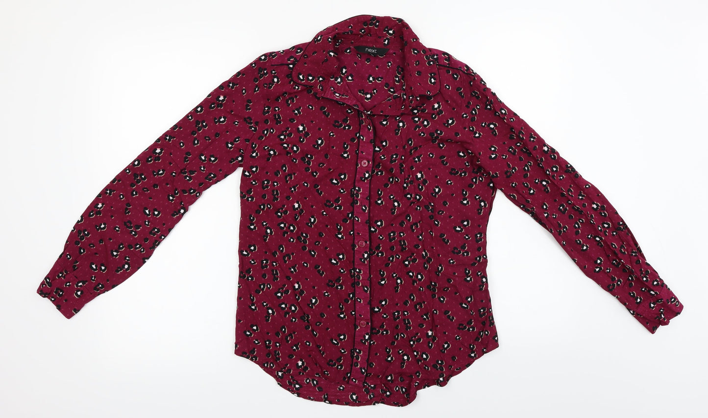 Womens UK Size 8 NEXT Purple Basic Button-Up