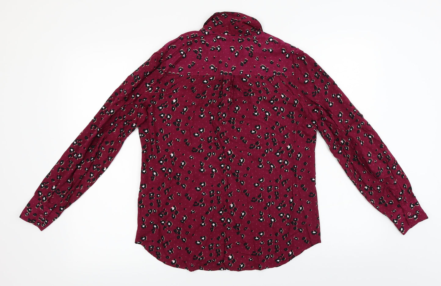 Womens UK Size 8 NEXT Purple Basic Button-Up