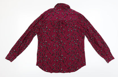 Womens UK Size 8 NEXT Purple Basic Button-Up
