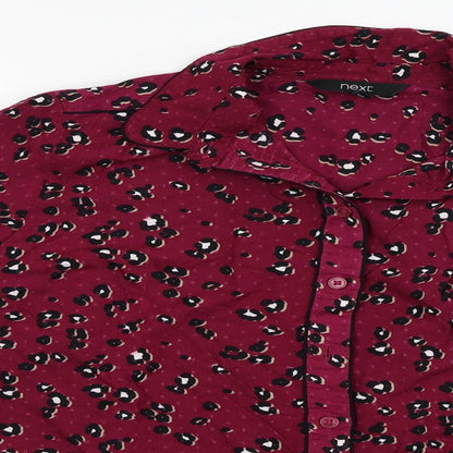 Womens UK Size 8 NEXT Purple Basic Button-Up
