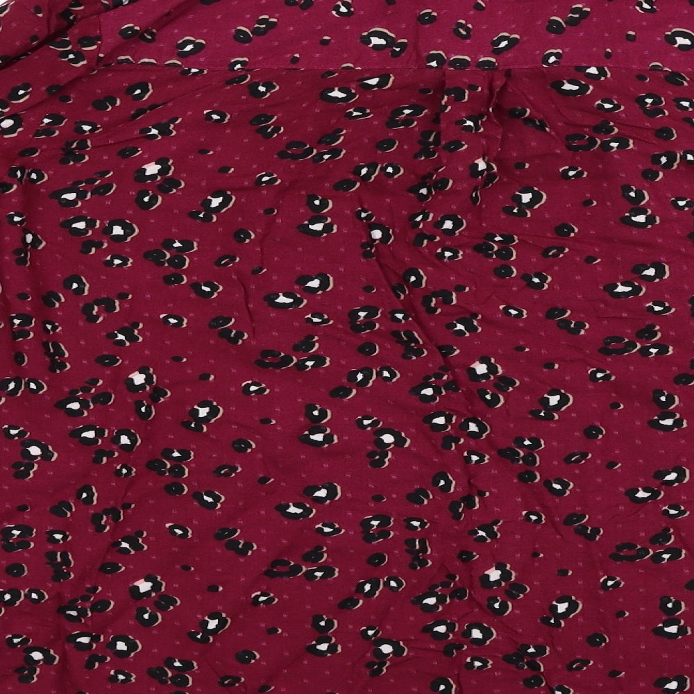 Womens UK Size 8 NEXT Purple Basic Button-Up