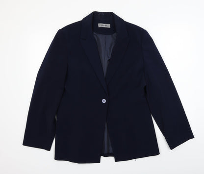 Womens UK Size 14 AMARANTO Regular Blue Blazer