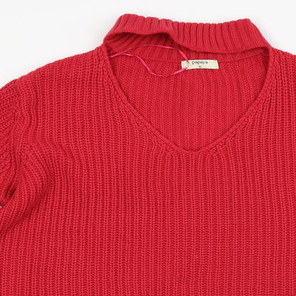 Papaya Womens Orange   Pullover Jumper Size XL