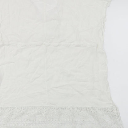 Womens UK Size M New Look White Basic T-Shirt