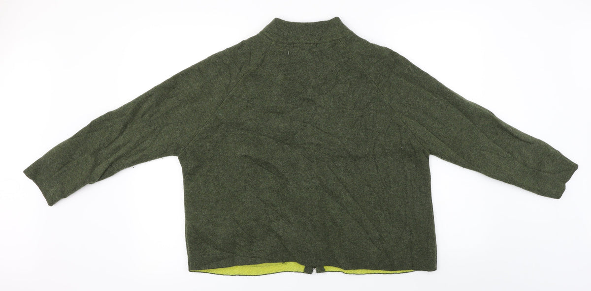 Chiaramente  Womens Green   Full Zip Jumper Size S