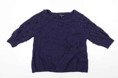Warehouse  Womens Blue   Pullover Jumper Size 10