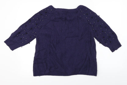 Warehouse  Womens Blue   Pullover Jumper Size 10