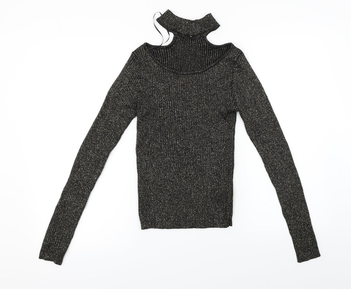 H&M  Womens Black   Pullover Jumper Size S
