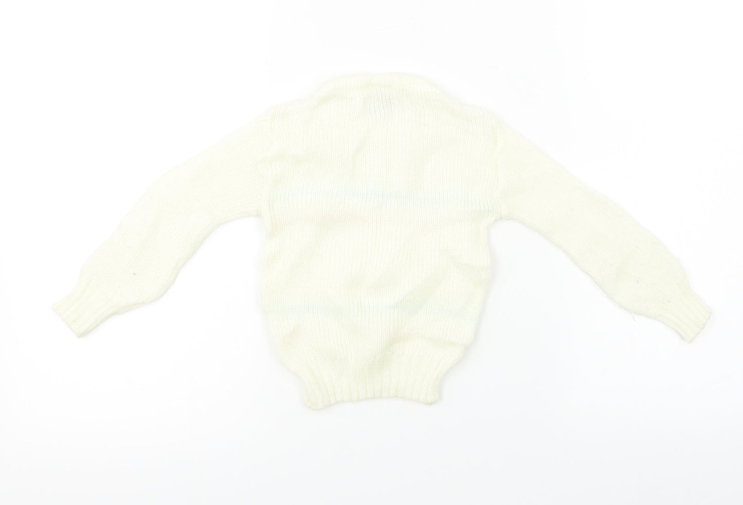 Preworn  Girls Ivory   Pullover Jumper Size 2-3 Years
