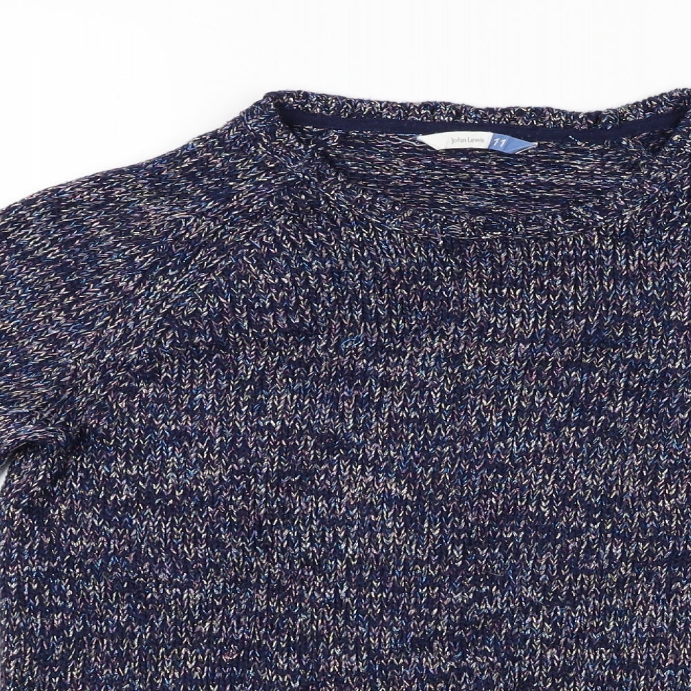 John Lewis  Girls Blue   Pullover Jumper Size 11 Years