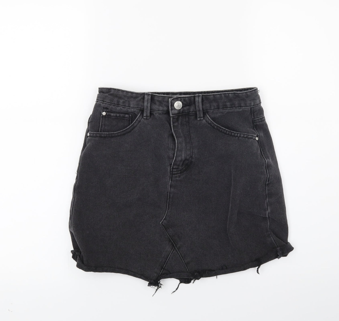 Primark Womens Black  Denim Mini Skirt Size 6