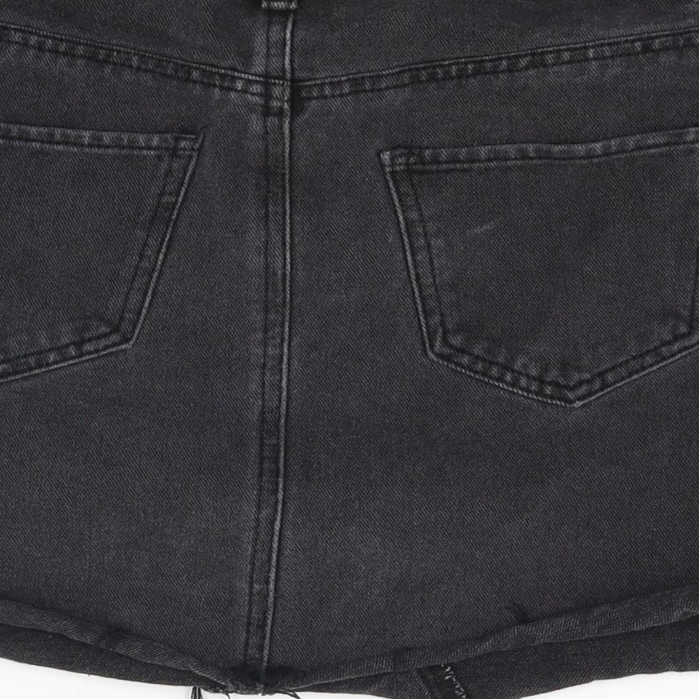Primark Womens Black  Denim Mini Skirt Size 6